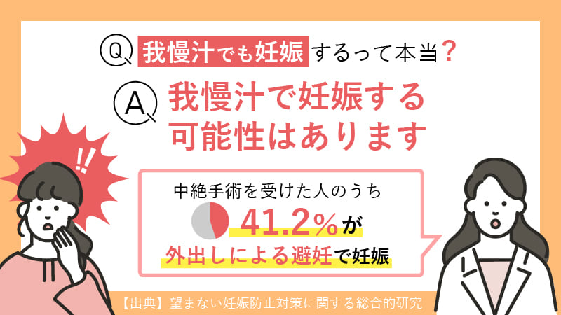 我慢汁でも妊娠する可能性はあります